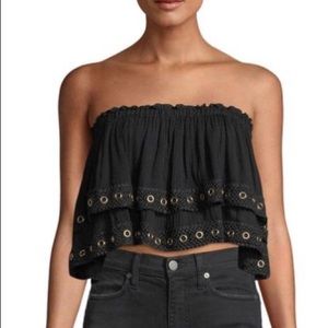 Misa Los Ángeles Black Crop Top